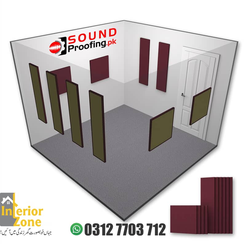 Acoustical Panels, Soundproof, Eco Absorption Panels Podcast Studio 6