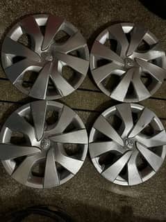 Toyota Vitz 14' Rims + Tyres 165,65,14 + Wheel Cups Original