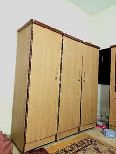DOUBLE BED, CUPBOARD, AND DIVIDER