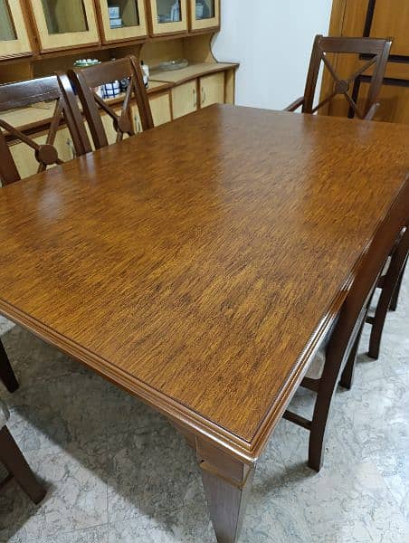 Dining table set/6 seater dining table set/wooden chairs/wooden table 1