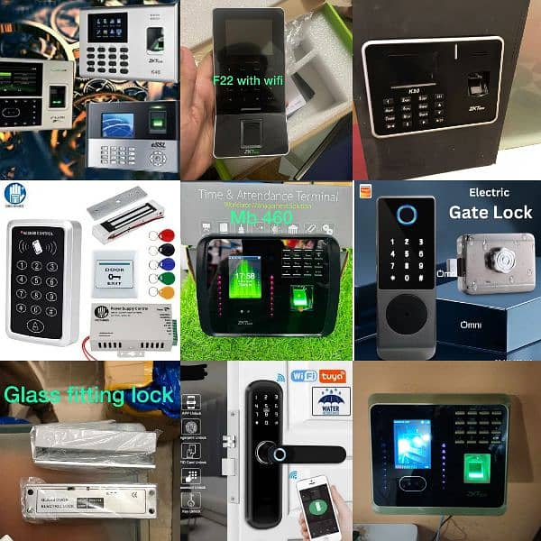 Fingerprint magnetic glass electric door lock access control system 2