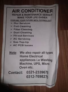 Contact for Door Step All Home appliances Repair
