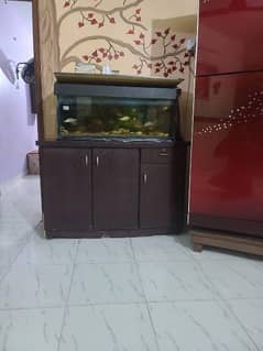 fish aquarium with table
