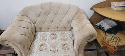 Five Seater Golden Sofa Urgent sale