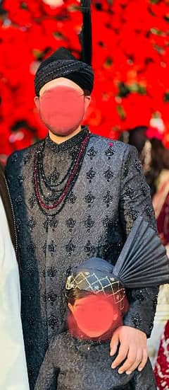 Sherwani just 1 time used with Mala, Khussa and Qulla