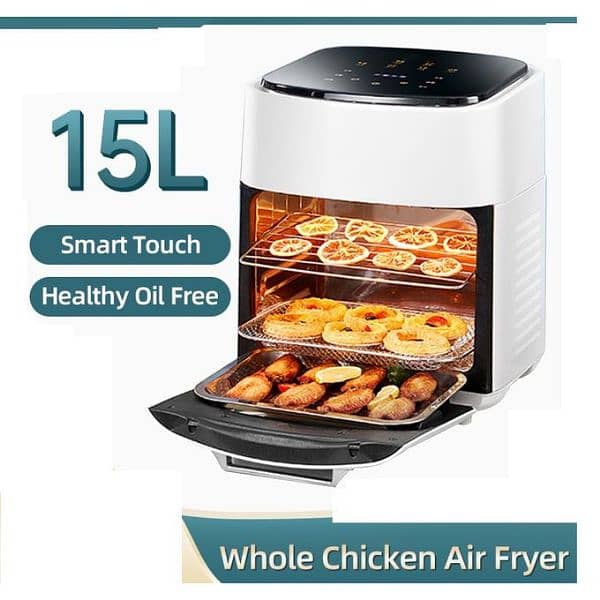 SILVER CREST AIR FRYER NEW 15 LITER LARGE AIRFRYER OVEN TOUCH DISPLAY 0