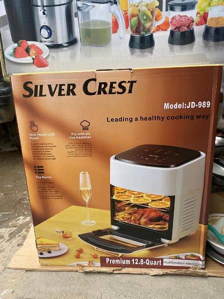 SILVER CREST AIR FRYER NEW 15 LITER LARGE AIRFRYER OVEN TOUCH DISPLAY 6