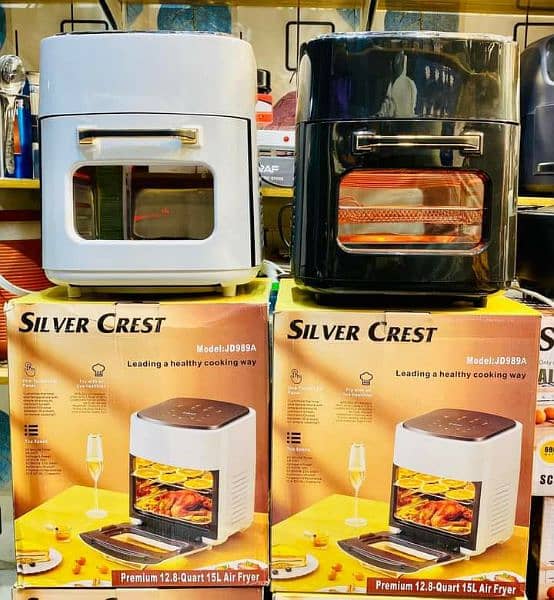 SILVER CREST AIR FRYER NEW 15 LITER LARGE AIRFRYER OVEN TOUCH DISPLAY 8