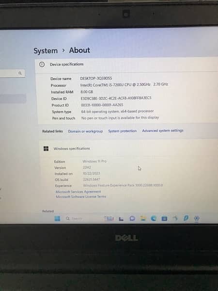 Dell vostro core i5 7th generation 11