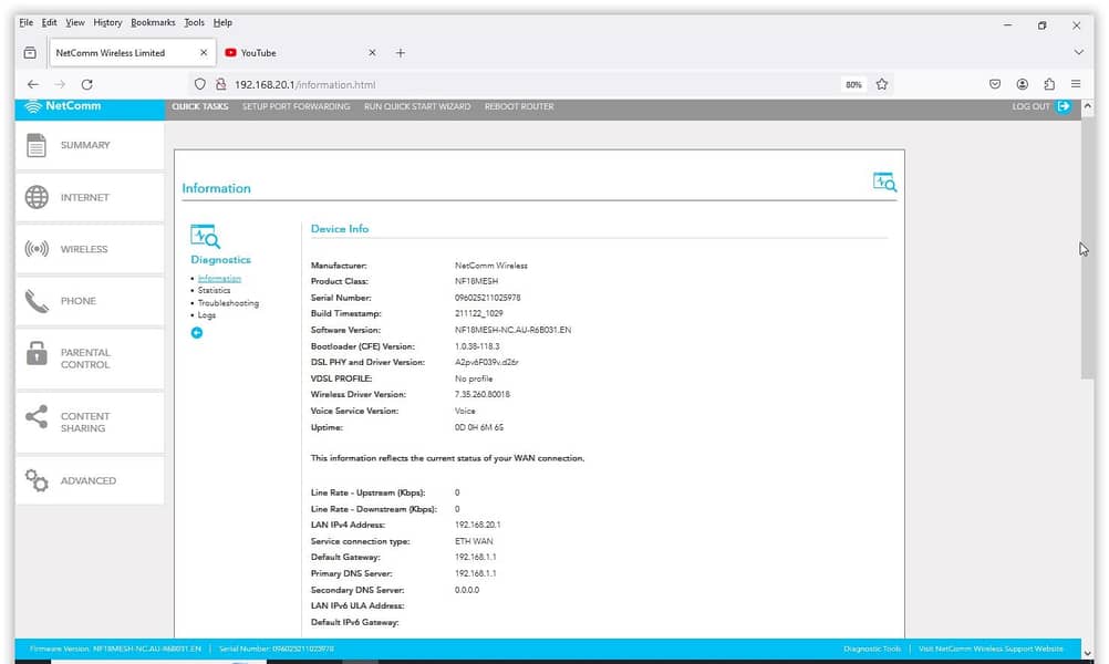 netcomm wifi router ac1600mbps 15