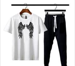 2pc printed polyester t . shirt and trouser