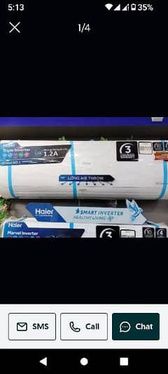 18hfc. haier 1.5 ton triple inverter AC. heat and cool.