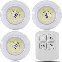 3x COB Push Lamp with Remote Control Cabinet Light [Energy Class A+]