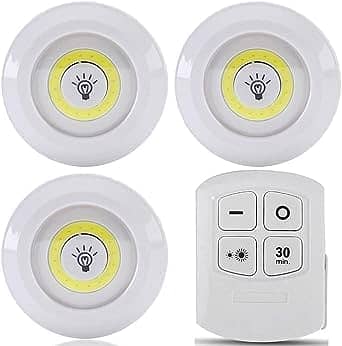 3x COB Push Lamp with Remote Control Cabinet Light [Energy Class A+] 8