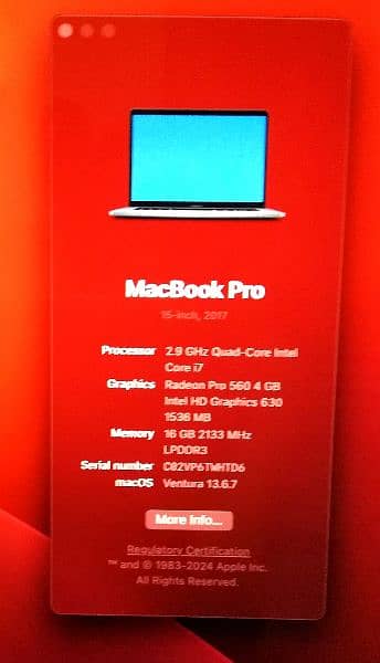Macbook Pro 2017 15 inch, 16gb/512gb, 1.5gb + 4gb Graphic Cards 10/10 3