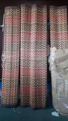 Three brand new, 4 feet by 5 feet Bamboo Chick Blinds