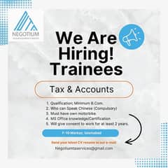 Tax & Accounts Trainees