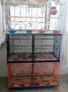 Three beautiful cages and bird accessories for sale