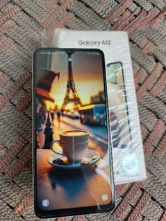 Samsung A12 With box original charger and cover