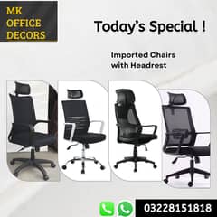 Imported Chairs| Headrest supported | High Back