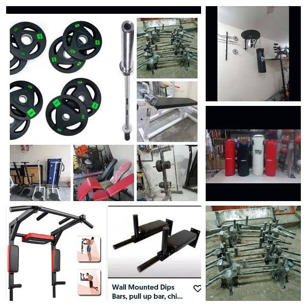 Olympic plates barbell rod Multi bench press rubber plates dumbbells 3