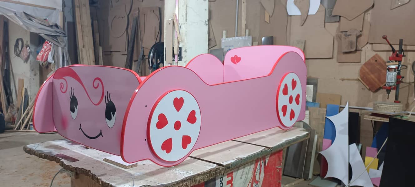 Girls Car Bed for Bedroom Sale in Pakistan, Hello Kitty Bed for Girls 2