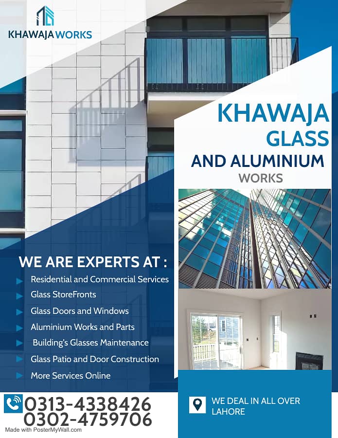 GLASS WORKS | ALUMINIUM | ALL GLASS SERVICES AVAILABLE | KHAWAJA WORKS 0