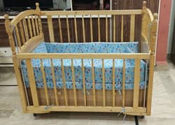 baby cot with mattress and sliding door
