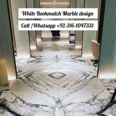 Luxury Bookmatch White Marble Slabs for Sale - Best Quality!