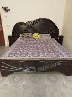 bed with mattress.