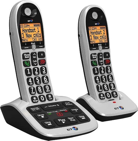 Cordless Phone Set BT 4 Quad Handset with Intercom PTCL, Landline 3