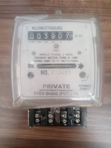 Electric Sub meter Single phase wire 0