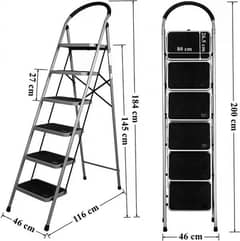House hold ladder – high quality metal unbreakable – 4 Sizes