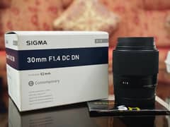 Sigma 30mm F1.4 E mount Sony lens
