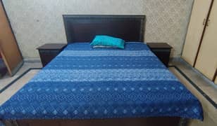 King Size Bed (6x6.5) + Spring Mattress, Dressing Table, Side Tables,