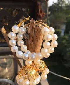 pearl hoop earrings for girls