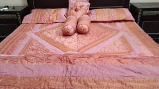 Double bed complete bed sheet with quielt cover