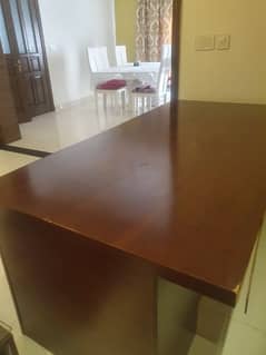 Office large interwood table and 2 chairs