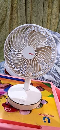 Korean Portable fan with 5 hours battery timing