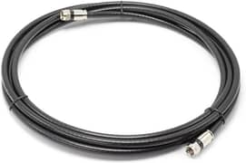 35' Feet, Black RG6 Coaxial Cable with Weather Proof Connectors