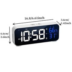 LED Music Alarm Clock Temperature Humidity Voice Control
