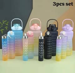 Water Bottle Set  High Quality Plastic Material  Pack of 3 Pcs