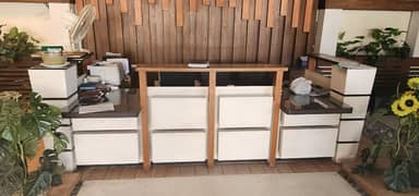 Reception / Cashier Counter Wooden 11x4 Feet 20k only