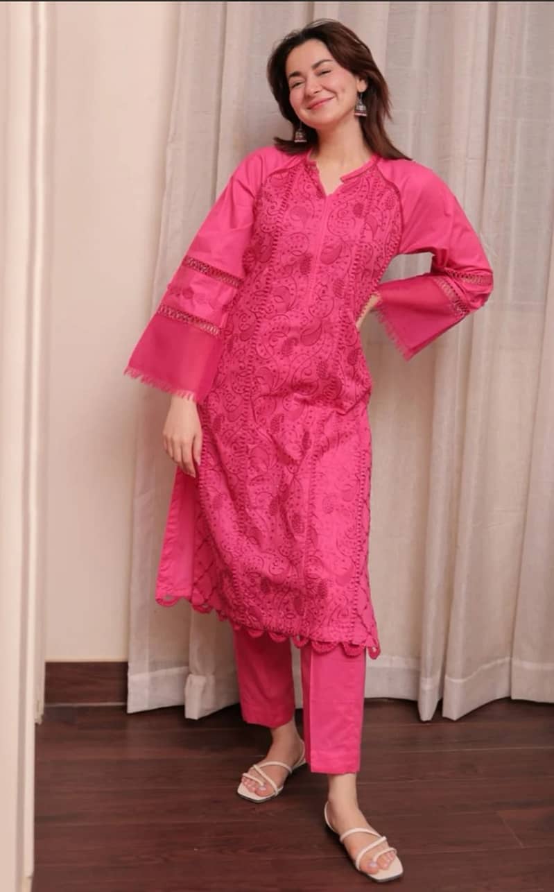 Branded 3 pc Embroidered Lawn suit 3