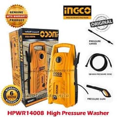 New) INGCO High Pressure Car Washer - 130 Bar - 1900 Psi, Copper Motor
