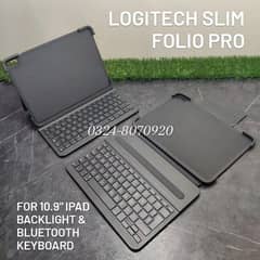 Logitech Slim Folio Pro Backlight Bluetooth Keyboard For 10.9" 11 Ipad