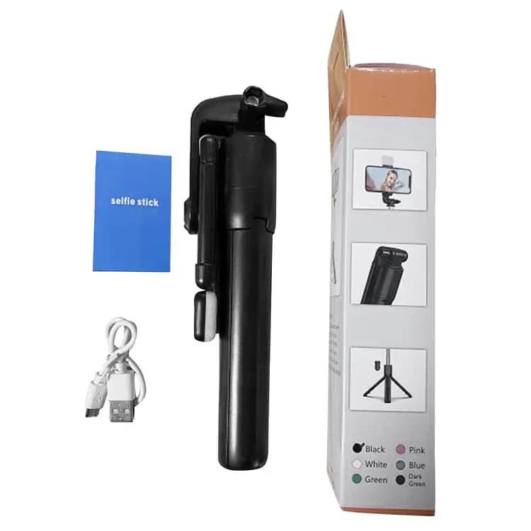 Extendable Selfie Stick with Bluetooth Shutter Tripod for Stable Video 3