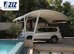 Heat Protection tensile fabric car parking shade