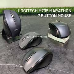 Logitech M705 Marathon 7 Button Wireless With Receiver Sculpt Comfort