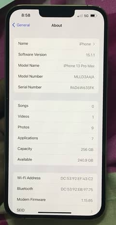 iPhone 13 Pro Max 256 gb scratch less look brand new